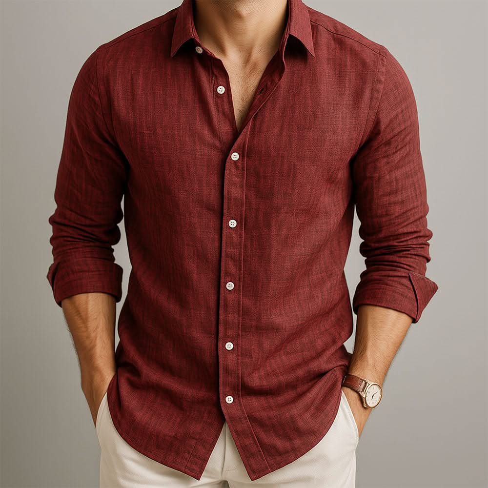 LEO CAMISA DE LINO TACTO SUAVE