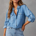 CELESTE BUTTON DENIM TOP