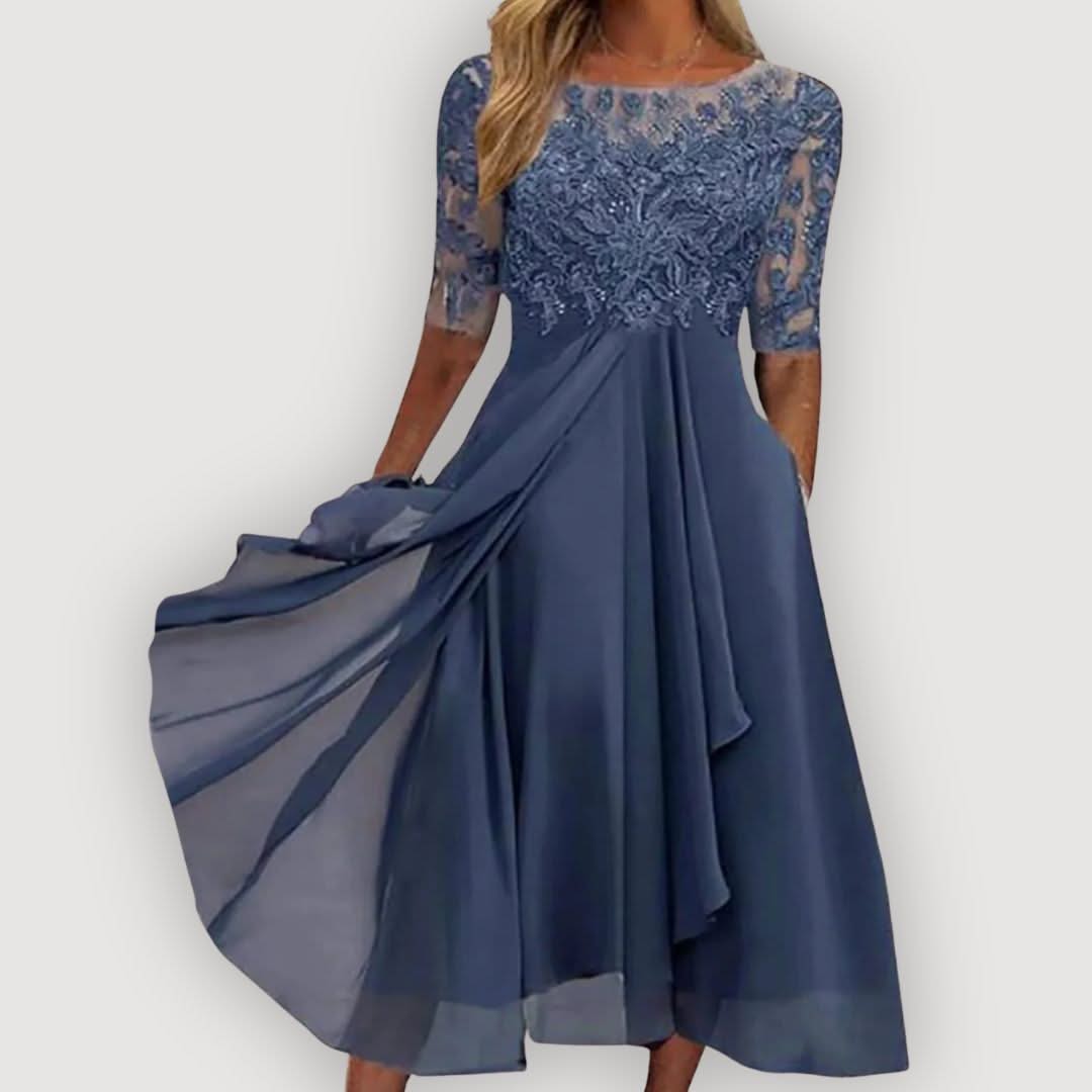 VESTIDO DE GASA LARA RIVERO