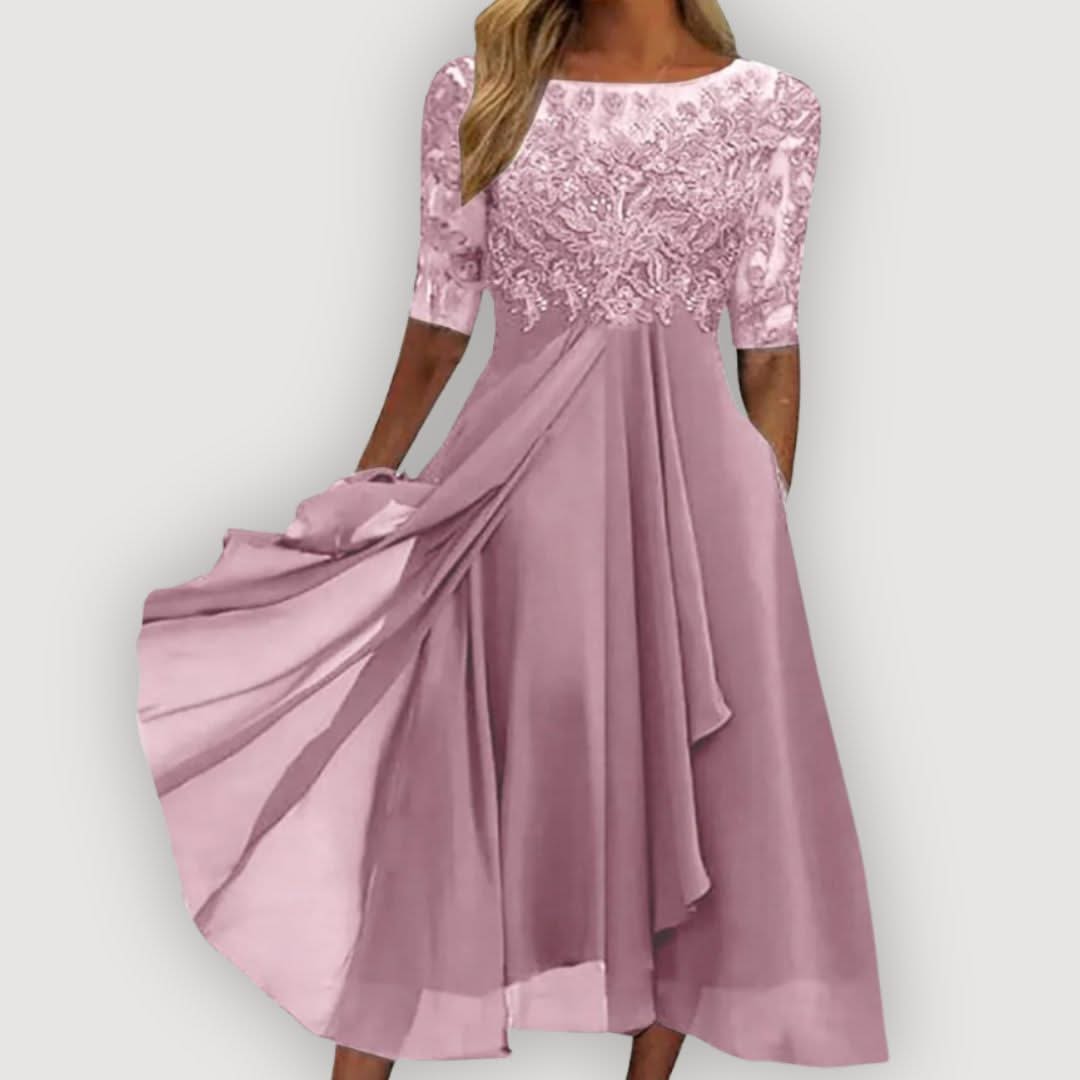 VESTIDO DE GASA LARA RIVERO