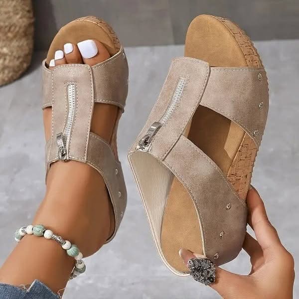 SANDALIAS ORTOPÉDICAS ARIA CON CREMALLERA