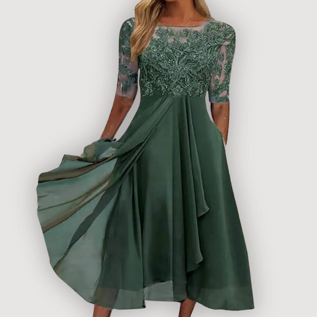 VESTIDO DE GASA LARA RIVERO