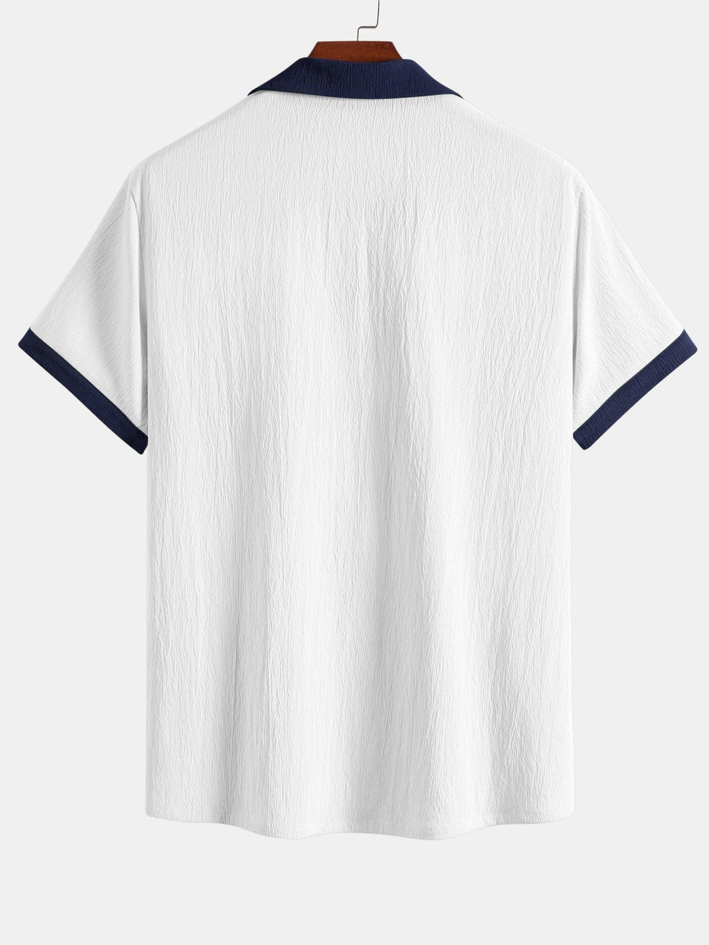 Camisa arrugada con bordado de palmeras en contraste y pantalones cortos de 12,7 cm con cordón y textura arrugada