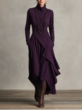 Conchi - Vestido Largo Bohemio con Cuello Alto