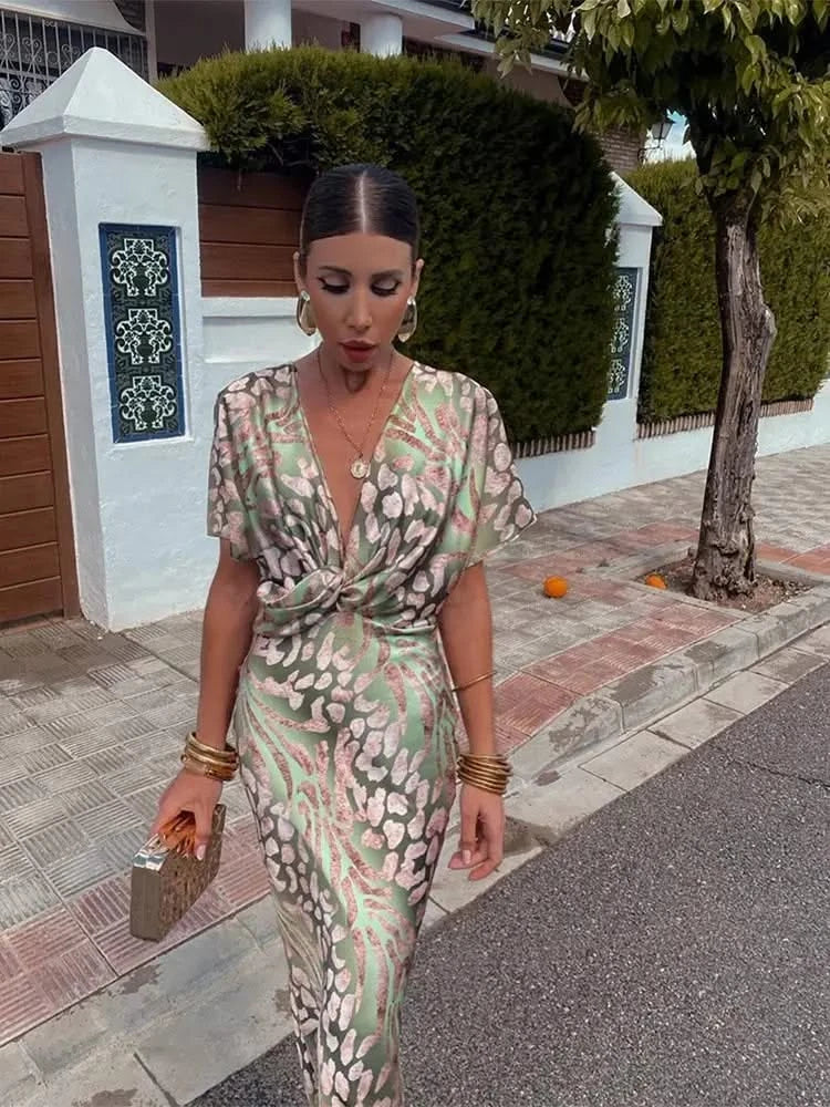 VALMERE COPPER MIDI DRESS