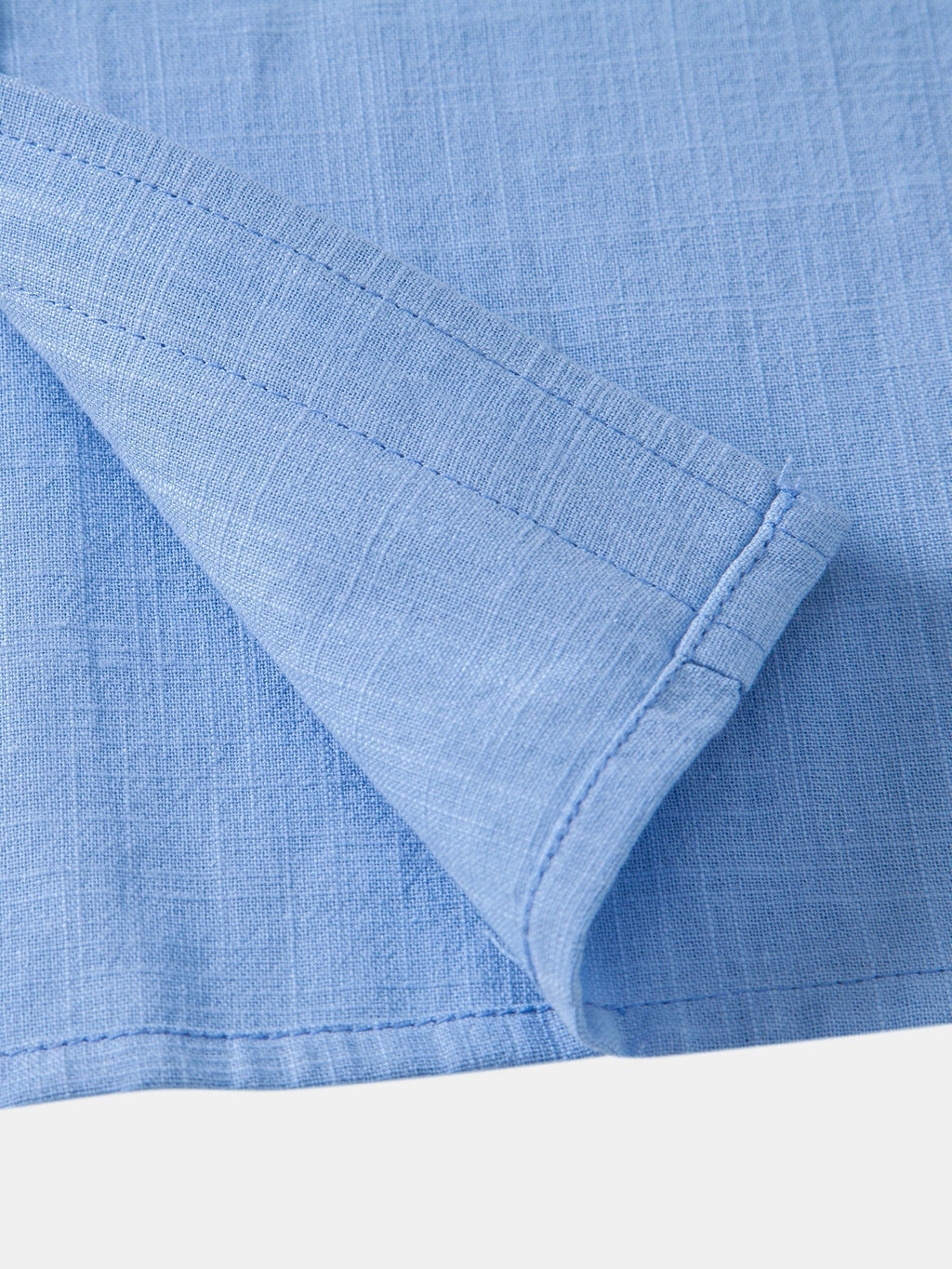 Camisa de manga corta con botones y efecto lino
