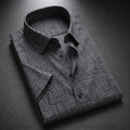 ASHFORD BLACK MAZE PATTERN SHIRT