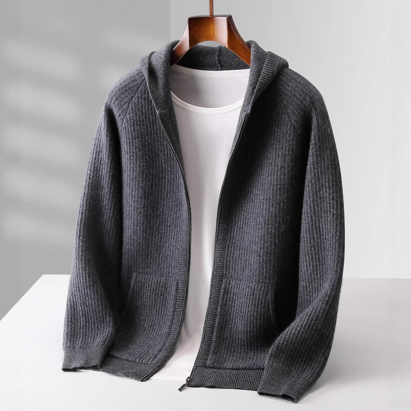 SORRENTO CASHMERE ZIP HOODIE