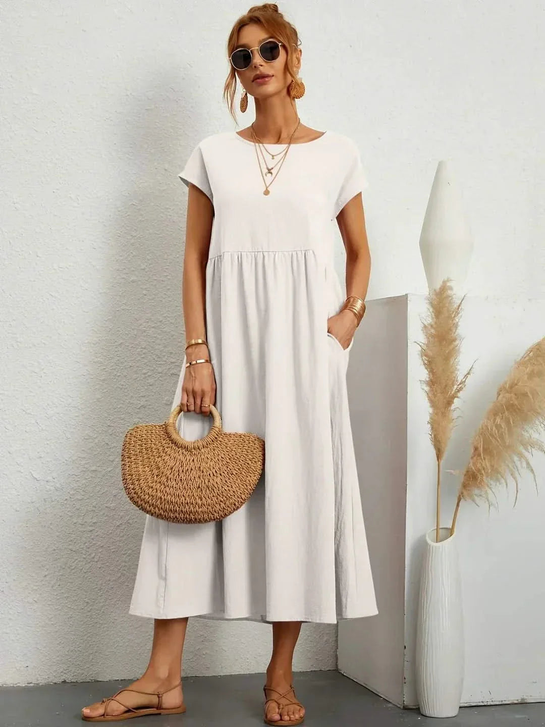 VESTIDO EVA FLUIDO LUXE