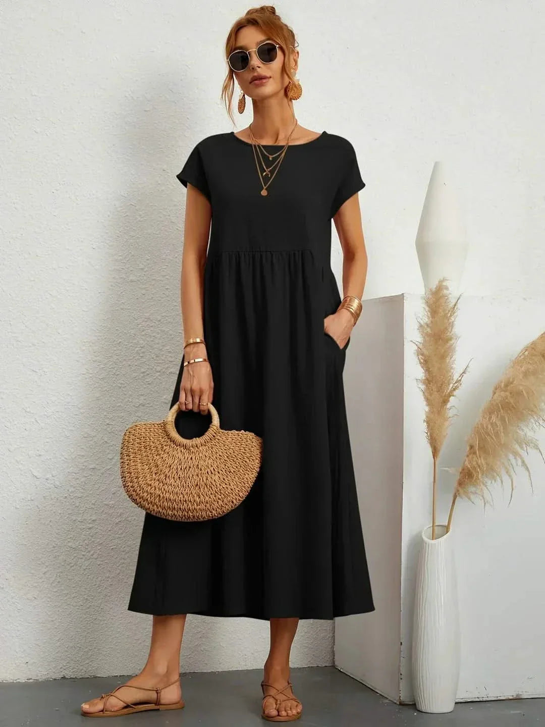 VESTIDO EVA FLUIDO LUXE