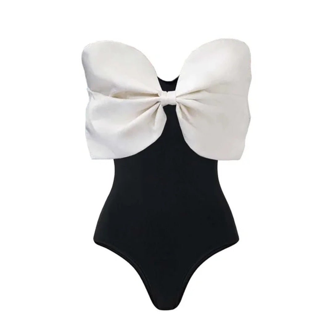 conjunto bañador lazo y falda