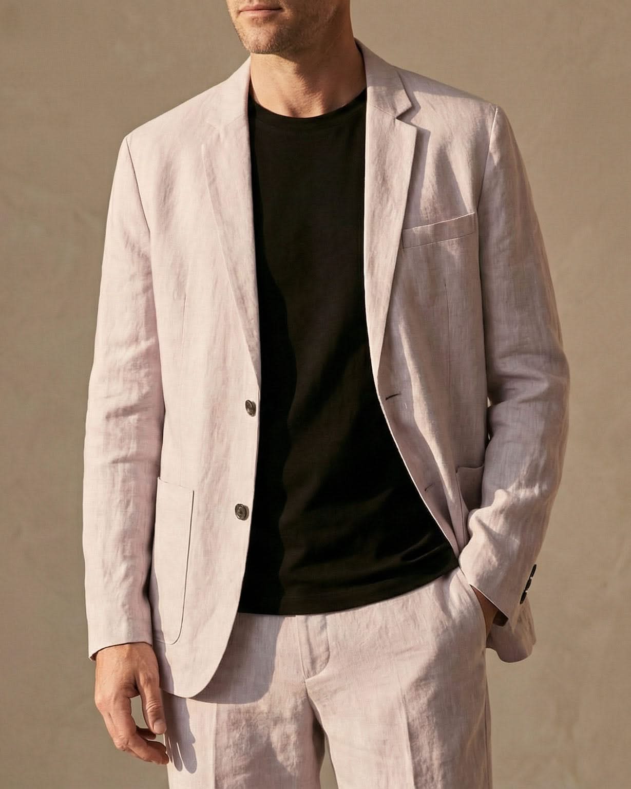ENZO REFINED LINEN SUIT