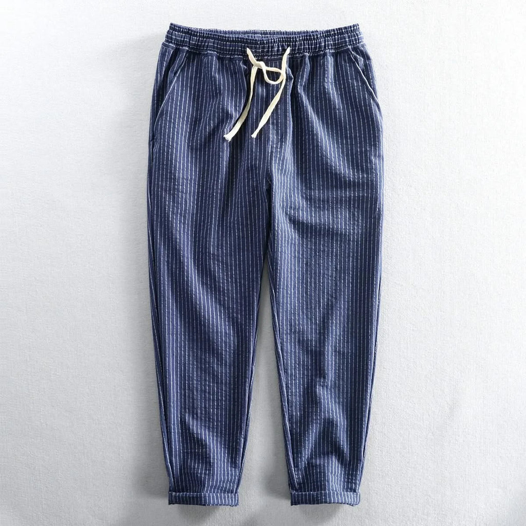 PANTALONES DE LINO A RAYAS ROCCO