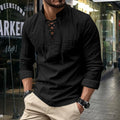 Camisa Vikinga de Lino y Algodón para Hombre