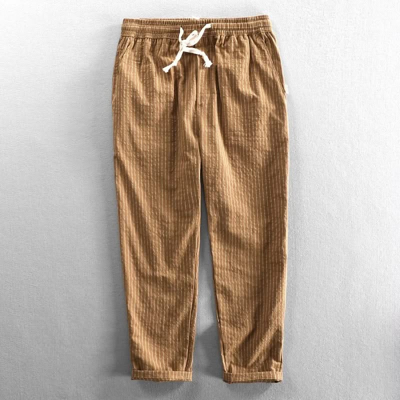 PANTALONES DE LINO A RAYAS ROCCO
