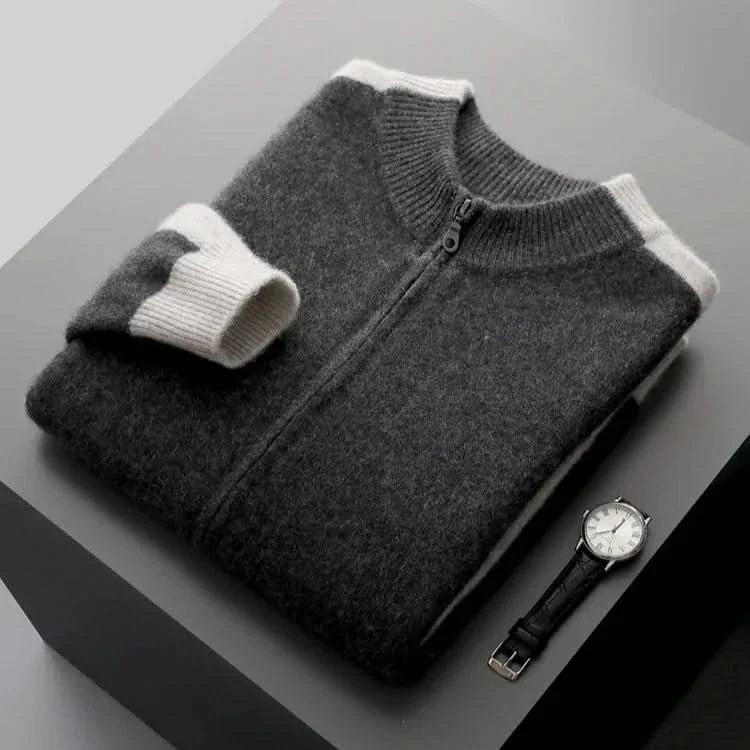 FERRARA CASHMERE ZIP-THROUGH JACKET