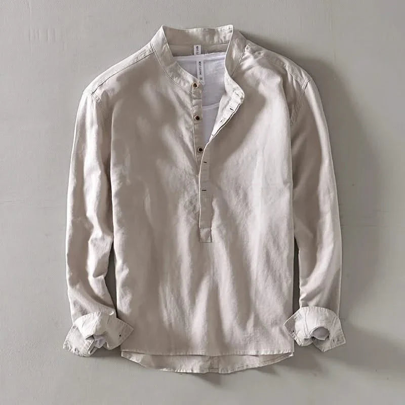 CALLUM CAMISA LINO CUELLO MAO