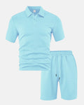 PORTWELL DIAMOND KNIT POLO SET