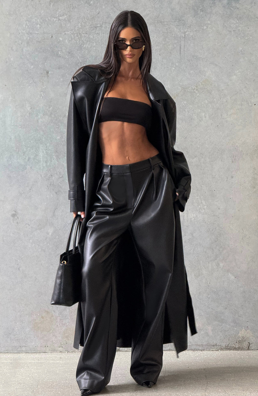 Sofía™ - Gabardina de Piel Sintética