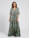 ELSIE V-NECK FLORAL DRESS