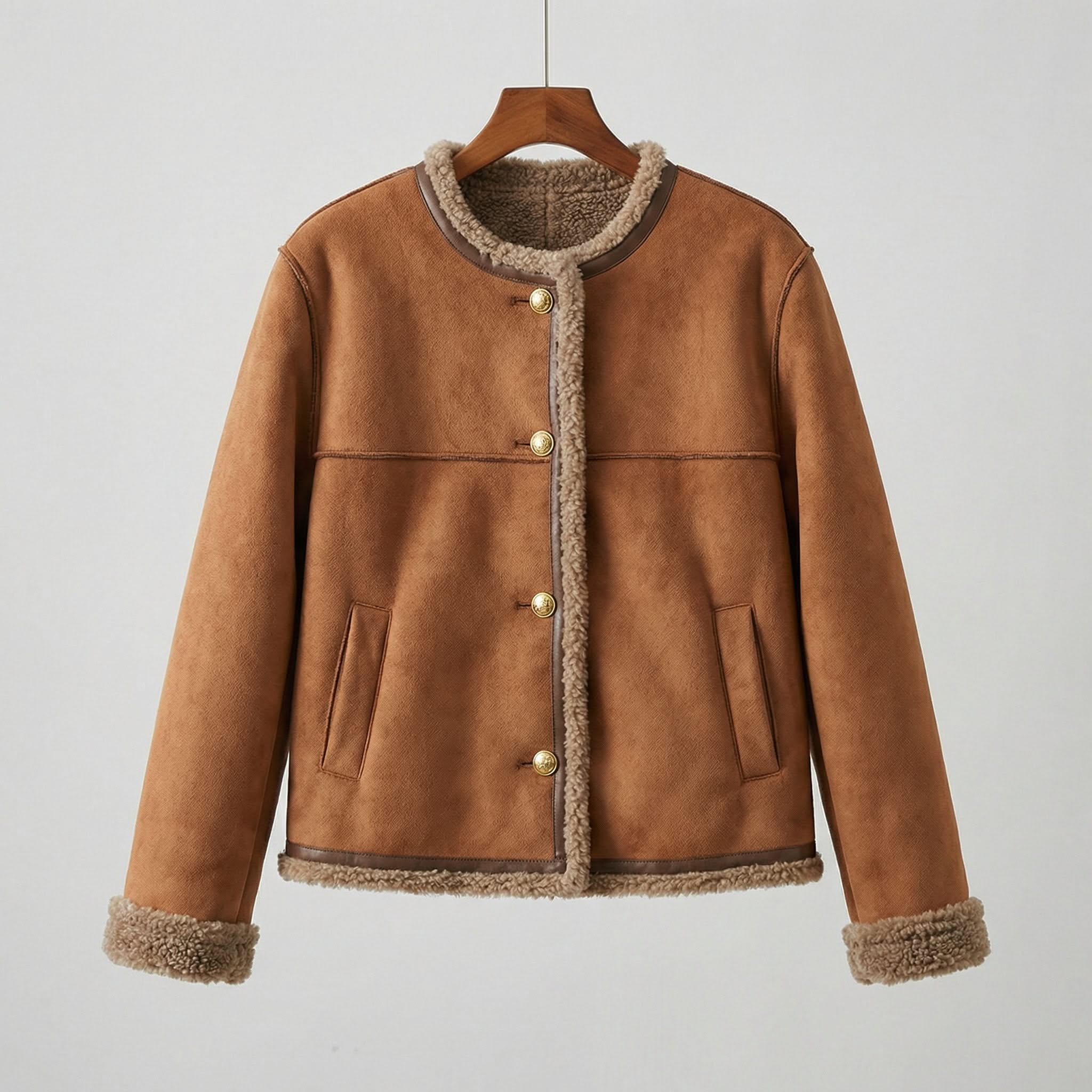 RUBY COSY SHEARLING-LINED JACKET