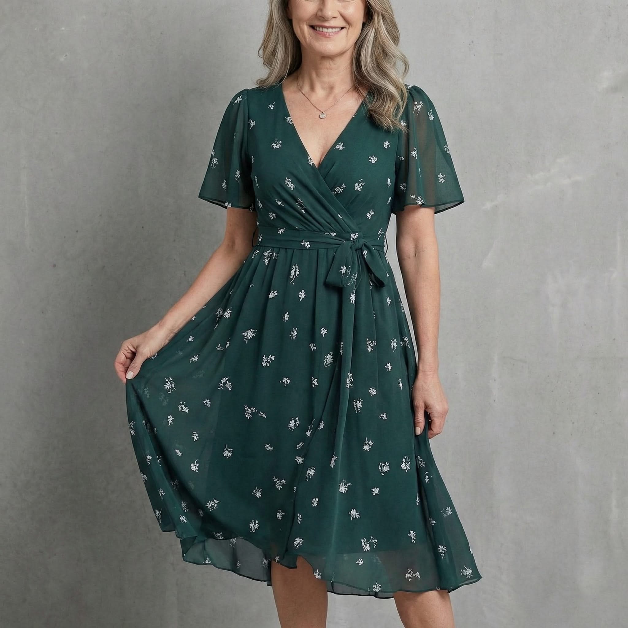 VESTIDO FLUIDO LUNETH EN V
