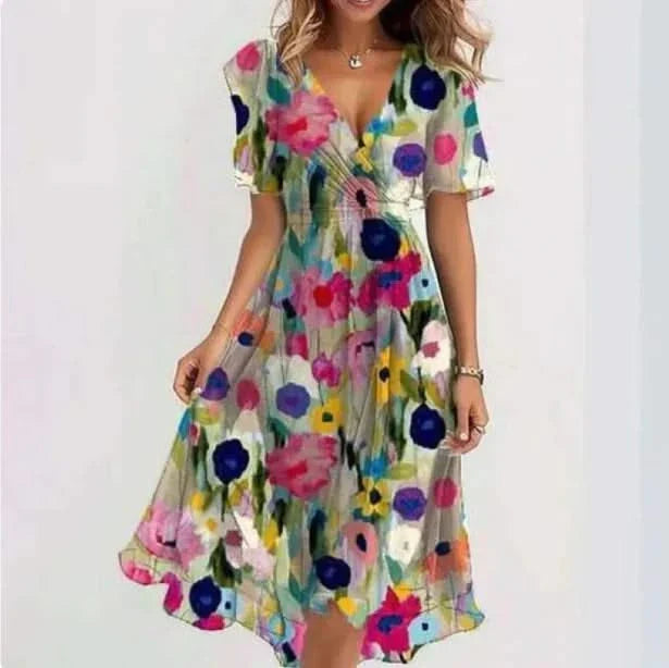 VESTIDO FLUIDO LUNETH EN V