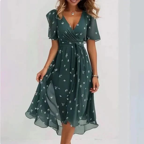 VESTIDO FLUIDO LUNETH EN V