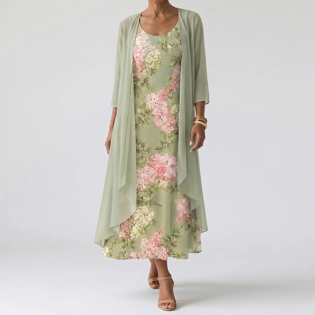 AMELIE SOFT GARDEN MIDI DRESS
