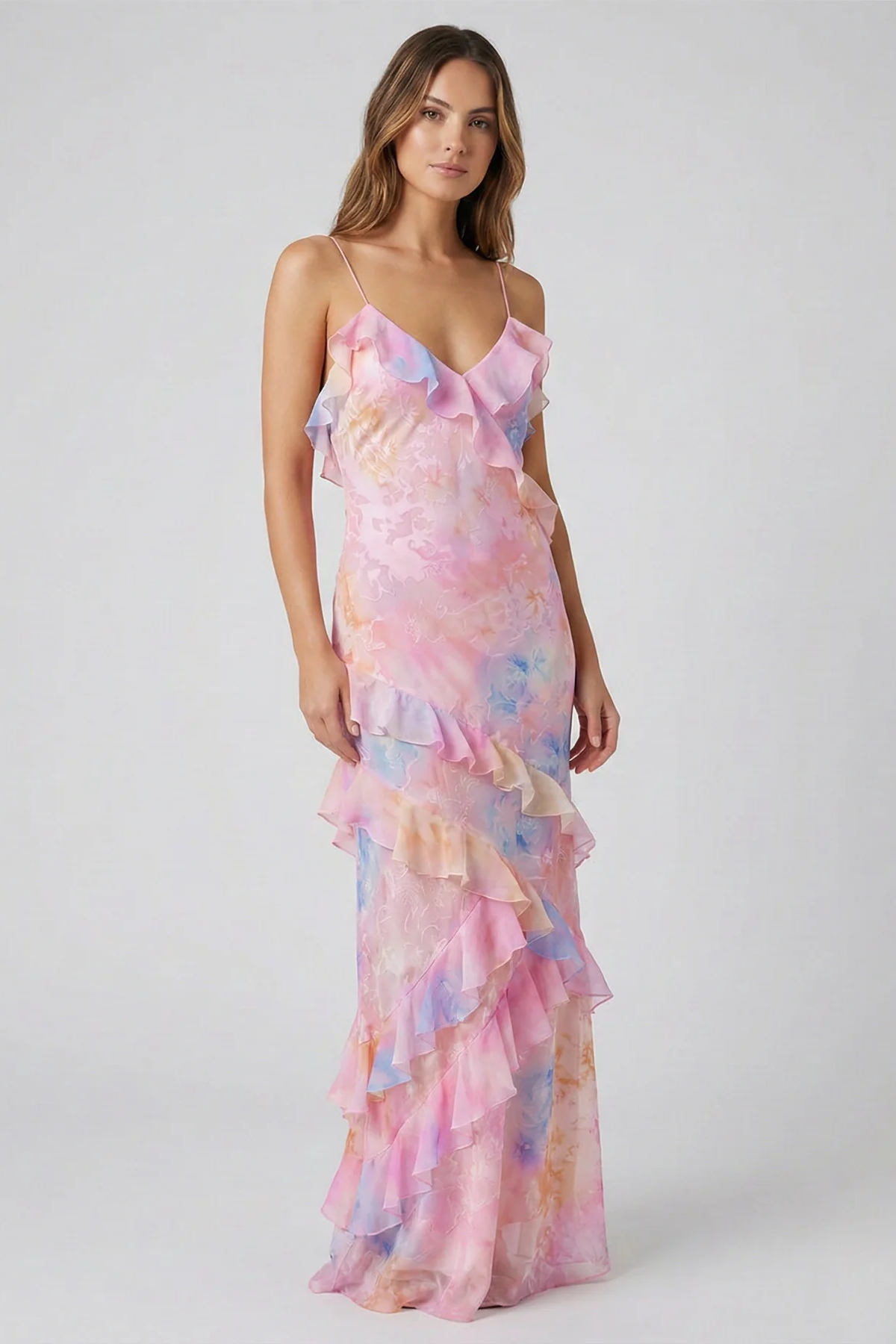 Luna Ethereal | Vestido Maxi de Volantes