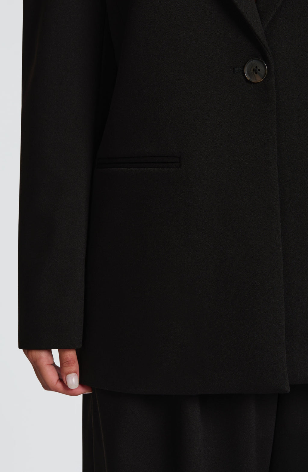 Victoria™ - Blazer Sastre Negra de Corte Boxy