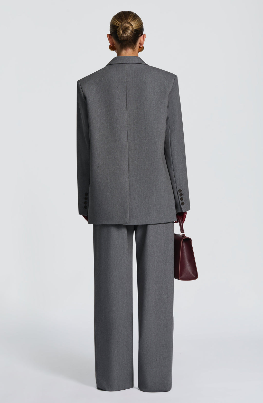 Lucía™ - Blazer Sastre en Gris Marengo de Corte Boxy