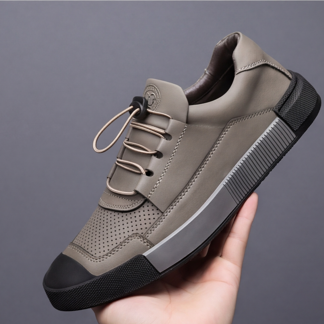 ROTHBURY LEATHER TRAINERS
