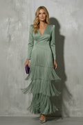 Clara | Vestido elegante de flecos con mangas